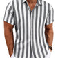 Men's Linen Shirts Short Sleeve Casual Shirts Button Down Shirt for Men Beach Summer Wedding Shirt