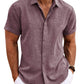 Men's Linen Shirts Short Sleeve Casual Shirts Button Down Shirt for Men Beach Summer Wedding Shirt