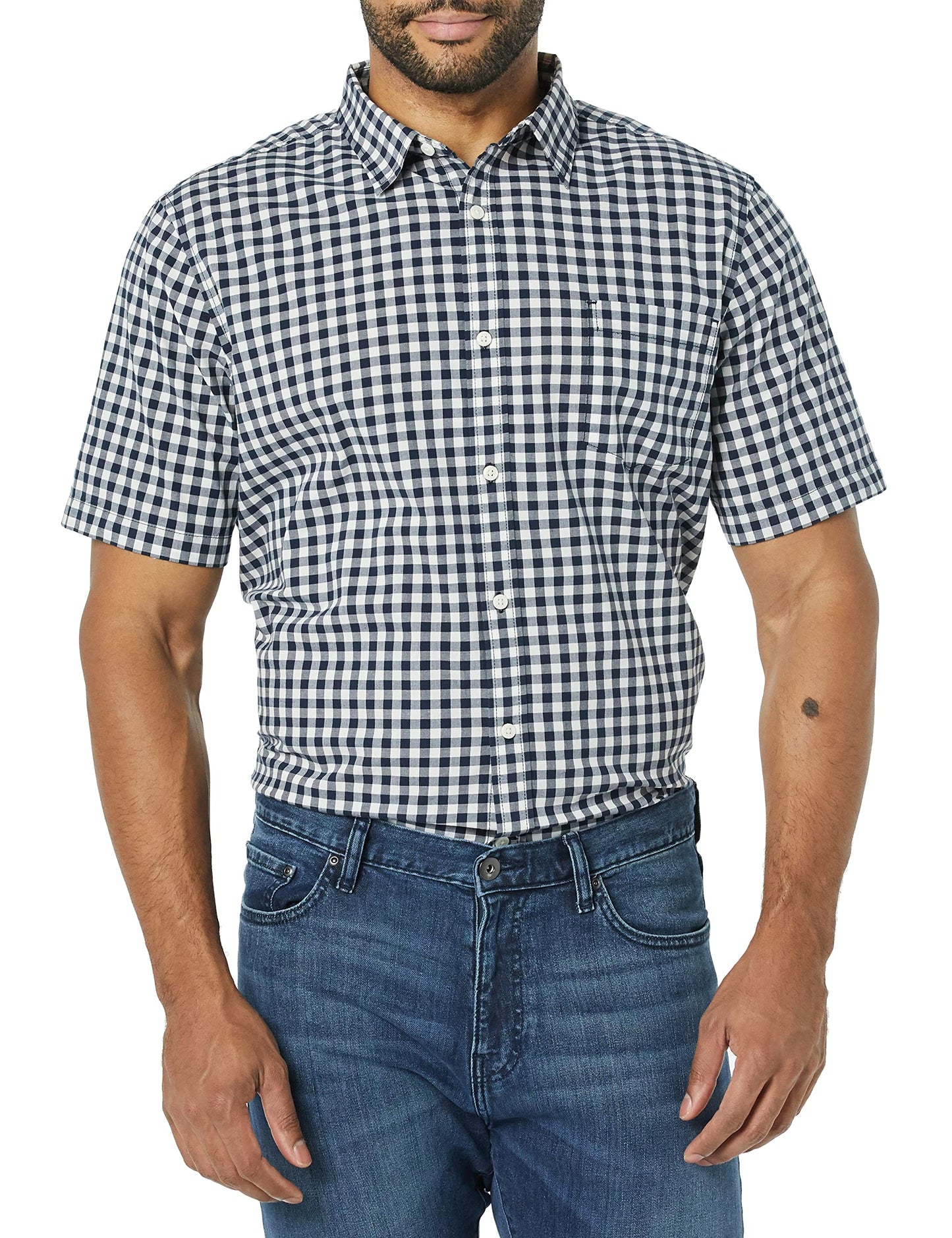 Men's Slim-Fit Short-Sleeve Poplin Shirt