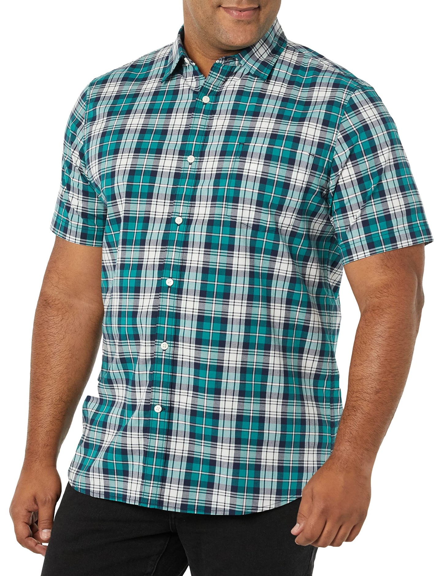 Men's Slim-Fit Short-Sleeve Poplin Shirt